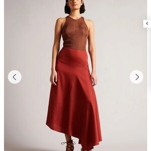 Ted Baker Felissa Sexy Knitted Tank Top Copper‎ Brown Size 3